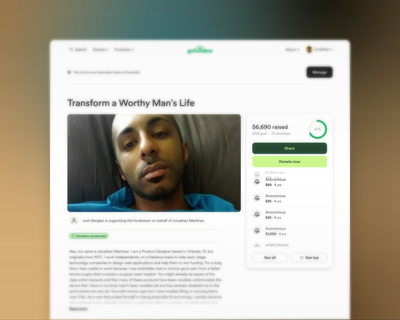 Transform a Worthy Man’s Life Tag image